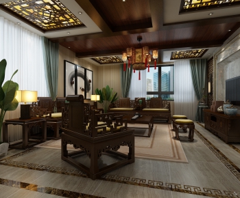 Chinese Style A Living Room-ID:657382967