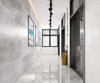 Modern Office Elevator Hall-ID:145239175
