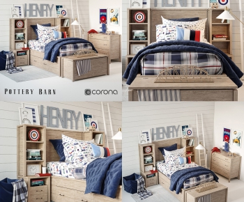 Nordic Style Child's Bed-ID:345449736