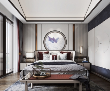 New Chinese Style Bedroom-ID:198902918