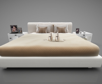 Modern Double Bed-ID:598748833