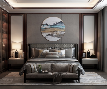 New Chinese Style Bedroom-ID:227346288