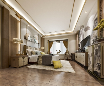 New Chinese Style Bedroom-ID:226253824
