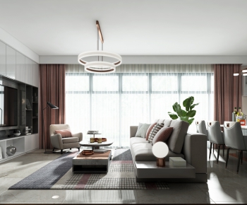 Modern A Living Room-ID:456734415