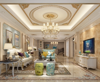 New Classical Style A Living Room-ID:292201373