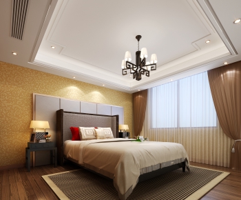 New Chinese Style Bedroom-ID:696257926