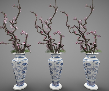 新中式陶罐植物-ID:457150944
