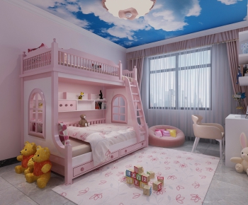 Simple European Style Children's Room-ID:811289616