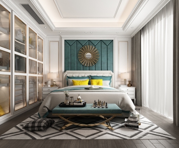 Simple European Style Bedroom-ID:886189867