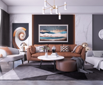Modern A Living Room-ID:679334879