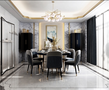 New Chinese Style Dining Room-ID:852005538