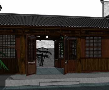 New Chinese Style Building Appearance-ID:462944164