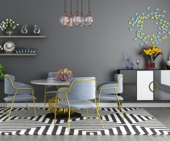 Modern Dining Table And Chairs-ID:955598561