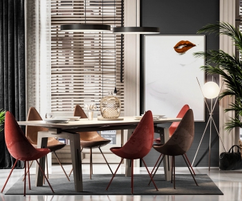 Modern Dining Table And Chairs-ID:588507191