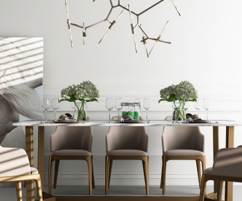 Nordic Style Dining Table And Chairs-ID:854441678
