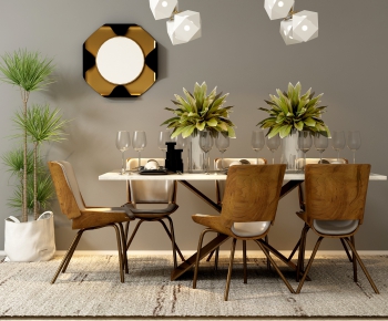 Modern Dining Table And Chairs-ID:423379515