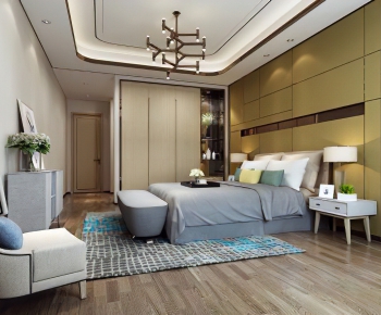 New Chinese Style Bedroom-ID:104337438