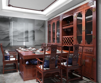 New Chinese Style Dining Table And Chairs-ID:890094311