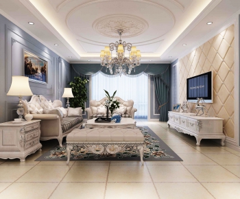 European Style A Living Room-ID:442991446