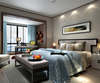 New Chinese Style Bedroom-ID:406434978