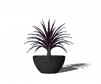 Modern Potted Green Plant-ID:604460936