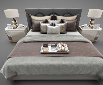 Modern Double Bed-ID:932103611