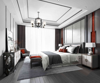 New Chinese Style Bedroom-ID:616779271