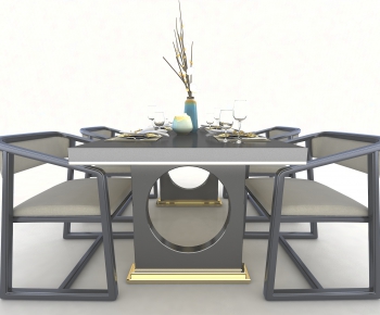 New Chinese Style Dining Table And Chairs-ID:149304775