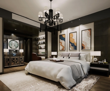 New Chinese Style Bedroom-ID:257518776