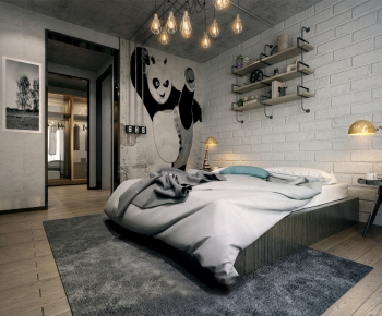 Industrial Style Bedroom-ID:144417925