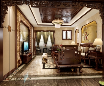Chinese Style A Living Room-ID:821831638