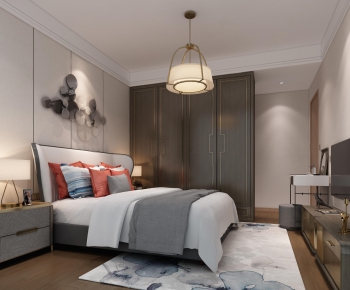New Chinese Style Bedroom-ID:415381473