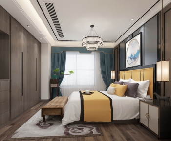 New Chinese Style Bedroom-ID:880434365