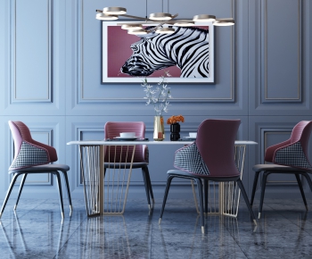 Post Modern Style Dining Table And Chairs-ID:987959391