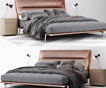 Modern Double Bed-ID:897156986