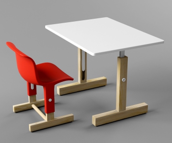 Nordic Style Computer Desk And Chair-ID:712185927