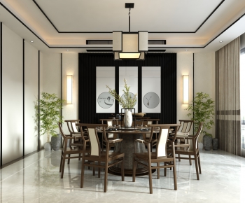 New Chinese Style Dining Room-ID:866412287