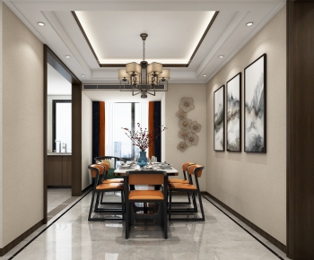 New Chinese Style Dining Room-ID:997004164