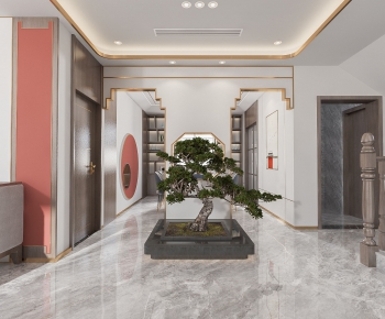 New Chinese Style Hallway-ID:912740931