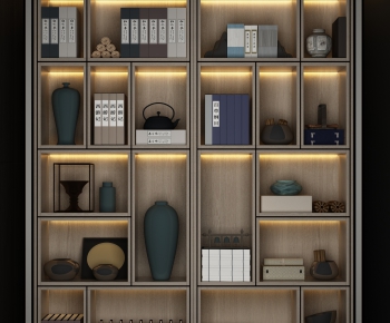 New Chinese Style Bookcase-ID:423523291