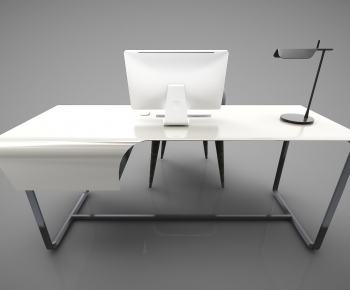 Modern Computer Desk And Chair-ID:474583992