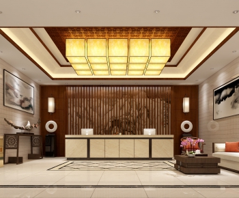 New Chinese Style Lobby Hall-ID:382289575