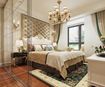 Simple European Style Bedroom-ID:736084435