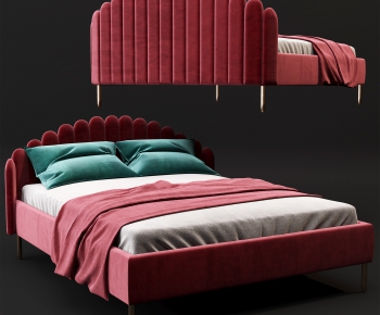 Modern Double Bed-ID:697231191