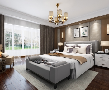 New Chinese Style Bedroom-ID:496908111