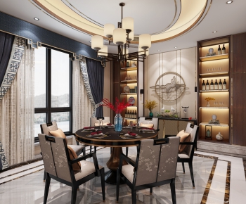 New Chinese Style Dining Room-ID:294549635