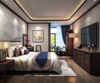 New Chinese Style Bedroom-ID:927809463