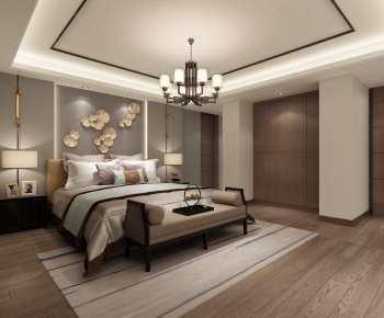 New Chinese Style Bedroom-ID:898058628