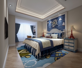 Mediterranean Style Boy's Room And Son's Room-ID:451241113