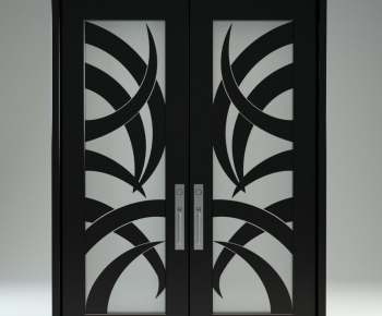 Modern Solid Wood Door-ID:118641911